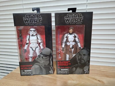Star Wars Black Series Clone Commander Obi-Wan Stormtrooper Action Figure Lot 6''