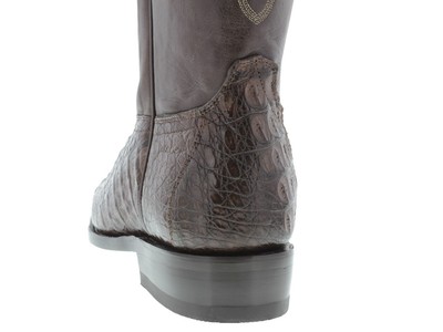 Pre-owned Western Mens Brown Cowboy Boots Crocodile Hornback Exotic Skin  Wear Roper