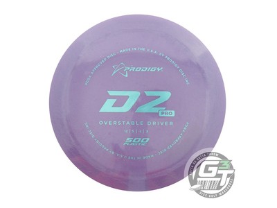 USED Prodigy Discs 500 D2 Pro 173g Purple Aqua Foil Distance Driver Golf Disc