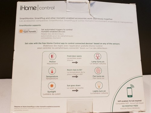 iHome Control 5-IN-1 Smart Monitor 24/7 Works with Apple HomeKit New Sealed