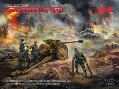 ICM DS3505 - Battle of Kursk July 1943 T-34-76, Pak 36(r ) with crew 1/35 scale