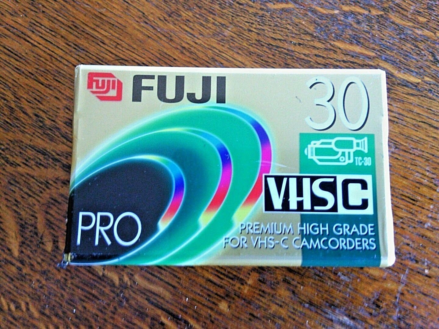 Fuji VHS C Pro Tape TC 30 Video Camcorder Premium High Grade Sealed Tapes EP 90