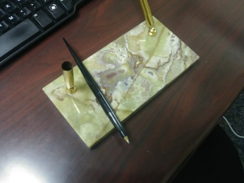 Estate Found Vintage Schaeffer Fountain Pen  Onyx Base Desk Set