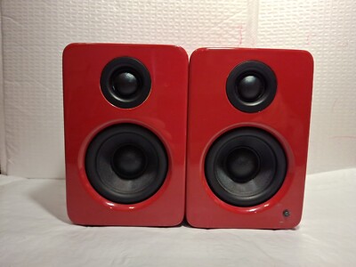 Kanto YU2 Powered Desktop Speakers(Red Color )Sub & Right
