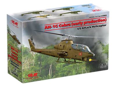 AH-1G Cobra American Attack Helicopter Early Production 1/32 Model Kit ICM 32060