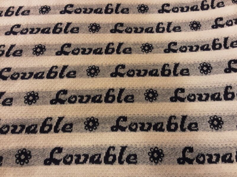 Vintage Polyester Knit Fabric " Lovable" 3/4 Yd x 64" Wide 