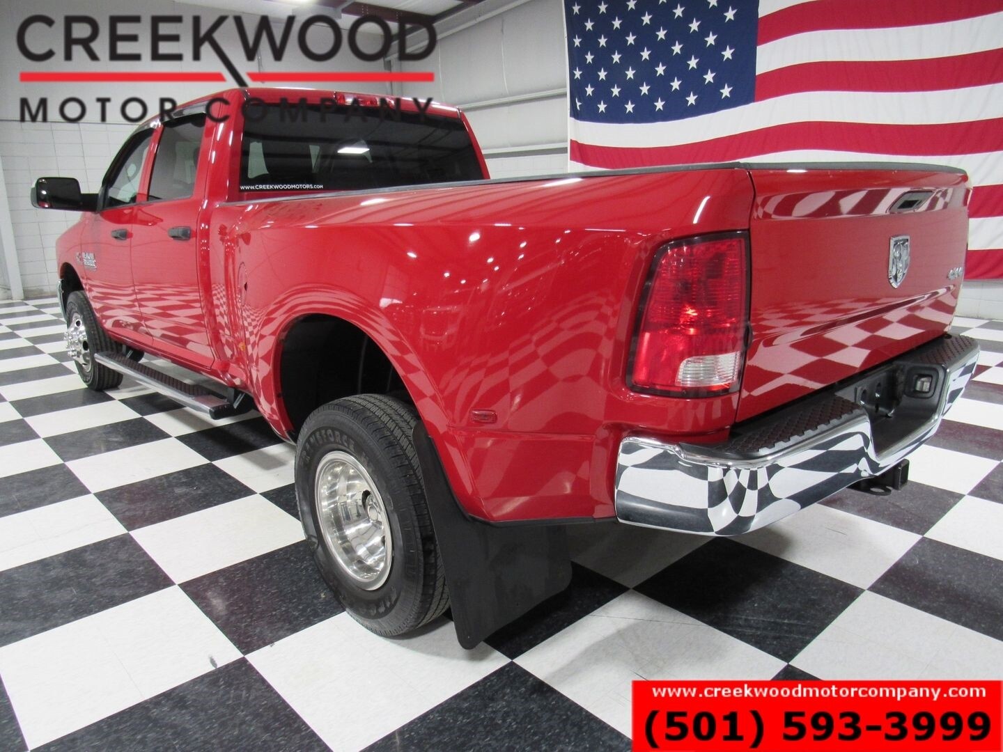 2017 Ram 3500 Dodge Red Dually 4x4 Cummins Diesel Auto 1 Owner Chrome