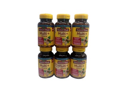 6x Nature Made Multi+ Ginseng Energy Multivitamin 60 Capsules Each. Exp: 11/2024