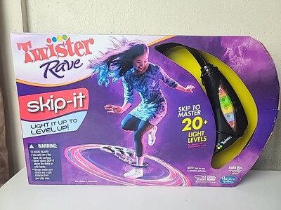 Twister Rave Skip It Electronic Light Up Jump Hop Party Game Black Hasbro