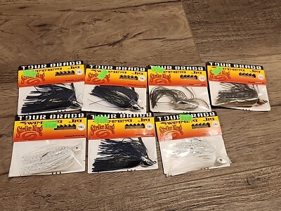 (7) Strike King Tour Grade Swimming Jig 1/4oz Mixed Colors