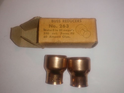 BUSS BUSSMAN 263 BUSS REDUCERS 60 TO 30 AMPS 250 VOLTS 1 PAIR NEW IN BOX