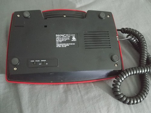 Land-Line Telephone Radio Shack Red Big Buttons Easy Read Retro VTG Desk Phone