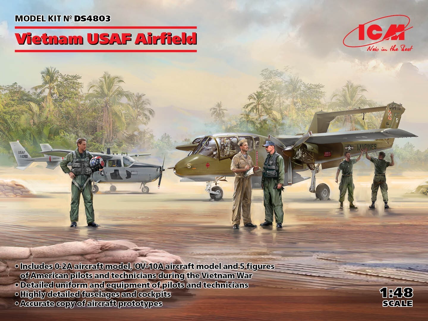 航空機・ヘリコプター ICM Vietnam USAF Airfield 1:48 Vietnam USAF Airfield (Plastic model kit) 1/48 ICM DS4803 | eBay