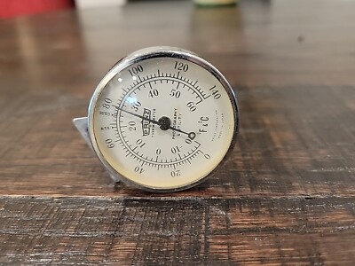 Vintage Prinz Dial Thermometer Film Developing Darkroom 6  Stem 0-140 With Clip