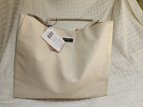 NWT Jimmy Choo Parfums Beige Faux Leather Tote Bag | eBay