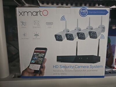 XMARTO OUTDOOR WIRELESS Home Business  SECURITY 4-CAMERA SYSTEM HD Wireless View