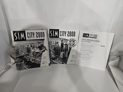 Vintage Sim City 2000 User's Manual, Urban Renewal Kit, & Quick Start Guide
