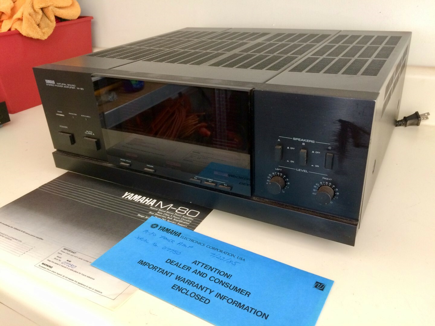 Yamaha M-80 Natural Sound Stereo Power Amplifier - VINTAGE