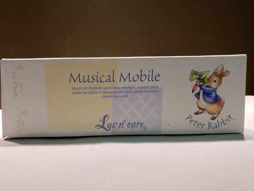 Beatrix Potter Peter Rabbit Wooden Crib Musical Mobile Baby New In Box 2001 set
