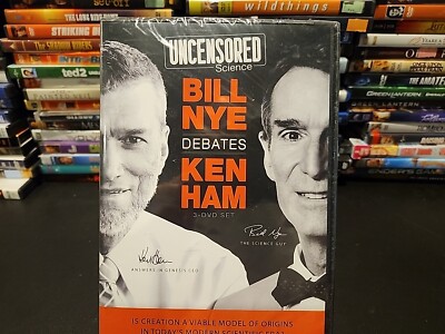 Uncensored Science: Bill Nye Debates Ken Ham 3 DVD Set (2014) New/Sealed