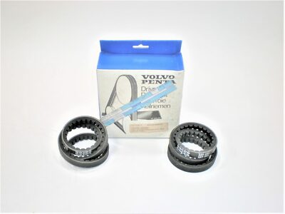 Volvo Penta 967158-7 *QTY 2* OEM ~NEW~ Sterndrive Water Pump Alternator Belt Set