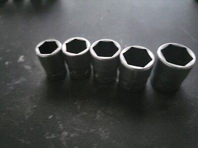 Snap On 5 Pc 6 Point Metric Flank Drive Shallow Socket Set 11mm-15mm