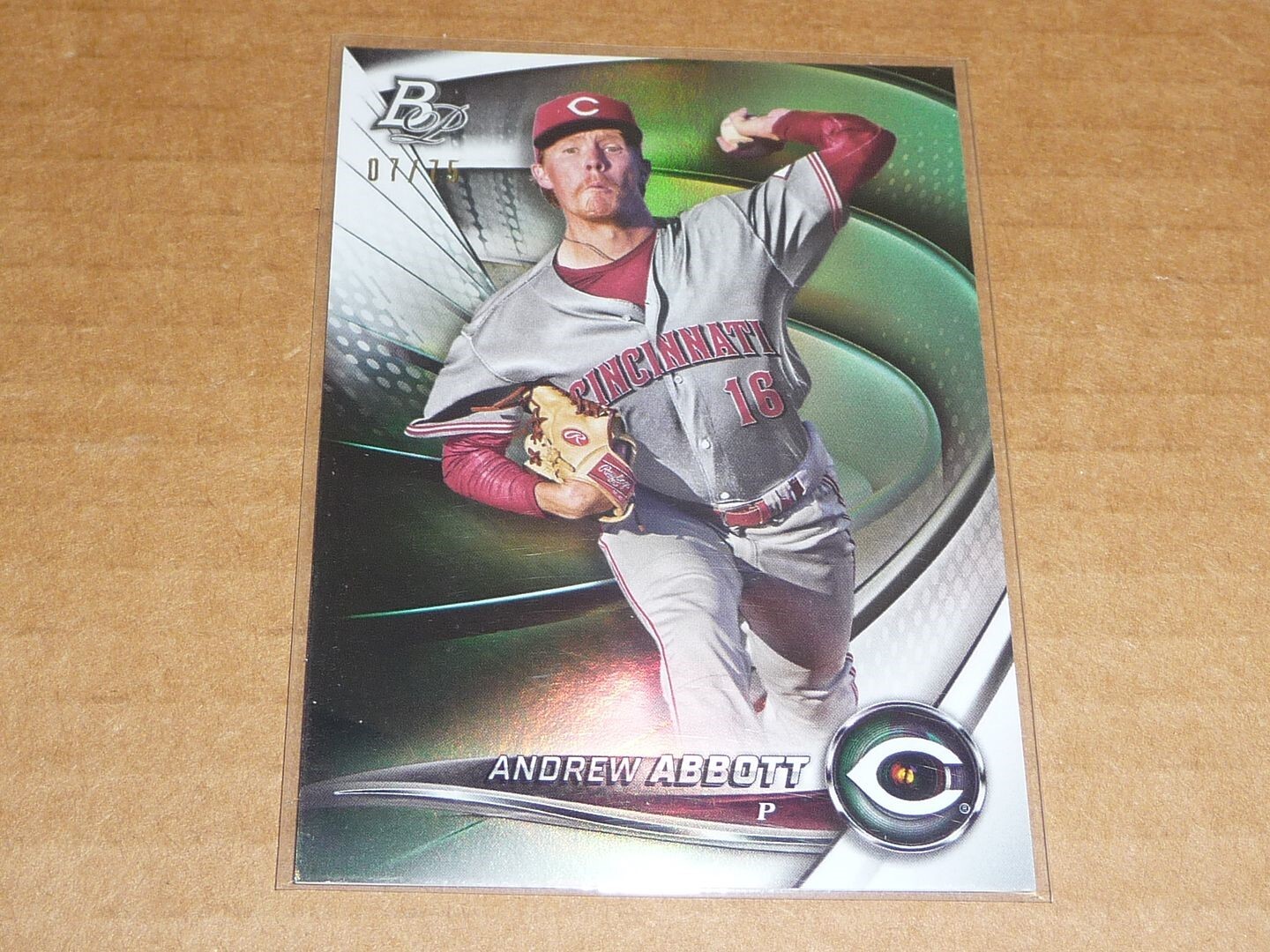 2022 Bowman Platinum ANDREW ABBOTT 999.5 PARALLEL REDS /75