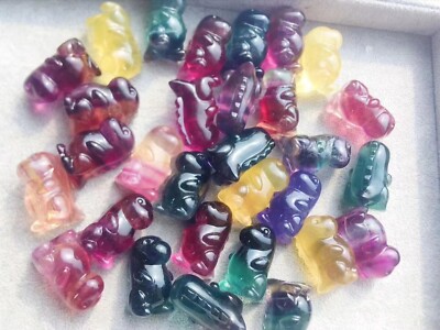 1pc Natural fluorite hand-carved Baby Dino skull quartz crystal reiki healing