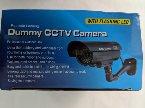 Dummy CCTV Camera with Flashing LED ***FAKE***Dummy Camera