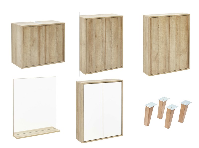 Fackelmann Finn BadmöBel Braun 60 Cm Breit Schrank Spiegel MöBel Made In Germany