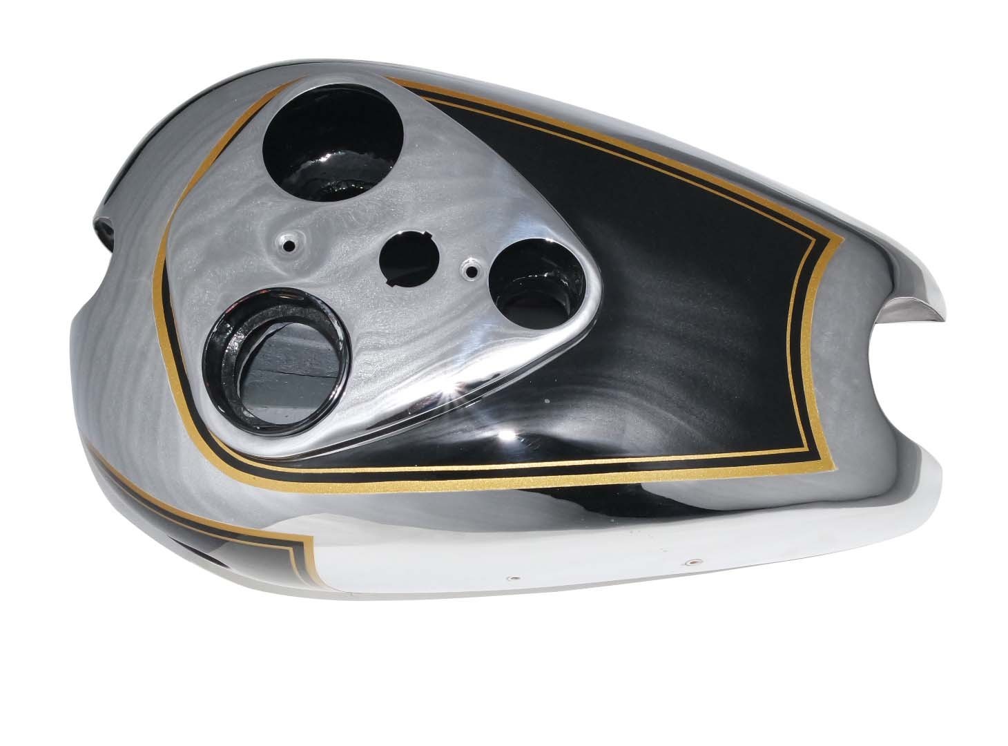 Ariel Square Four 4F Red Hunter Petrol Gas Fuel Tank Black Painted Chrome 