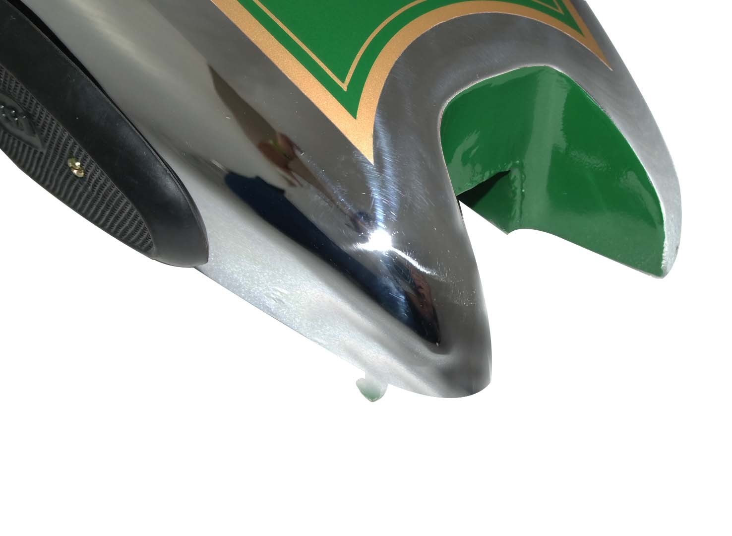 BSA B31 B33 Plunger Model Green & Chrome fuel petrol tank With Cap Tap & Knee pad