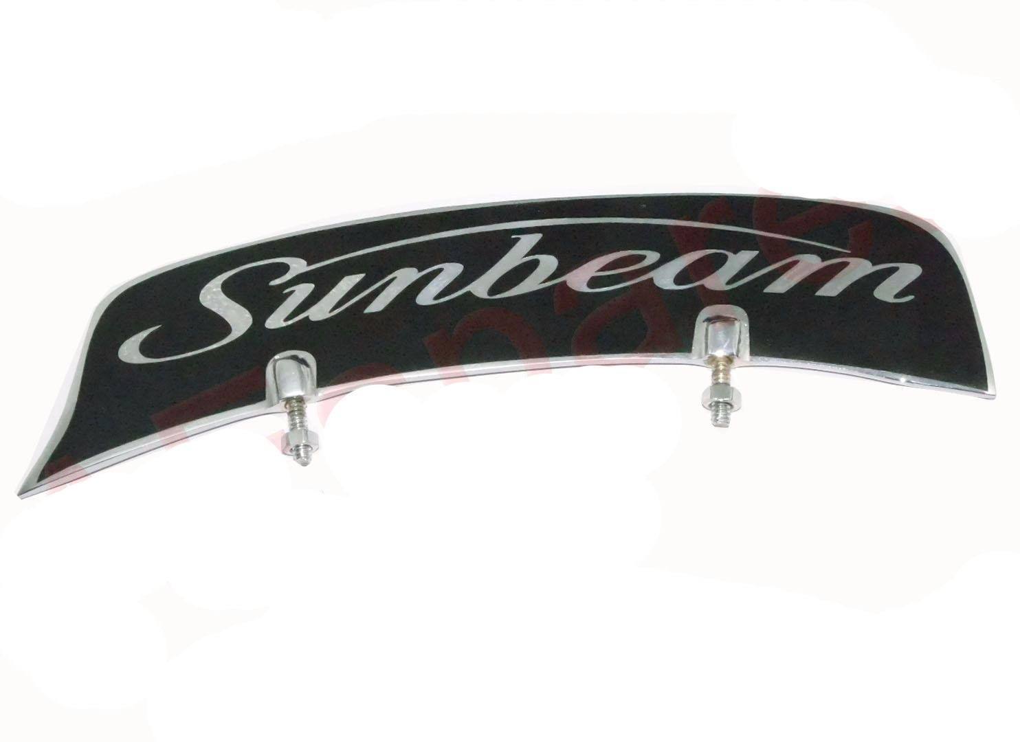 Vintage Front Mudguard Brass Chrome Number Plate Sunbeam 