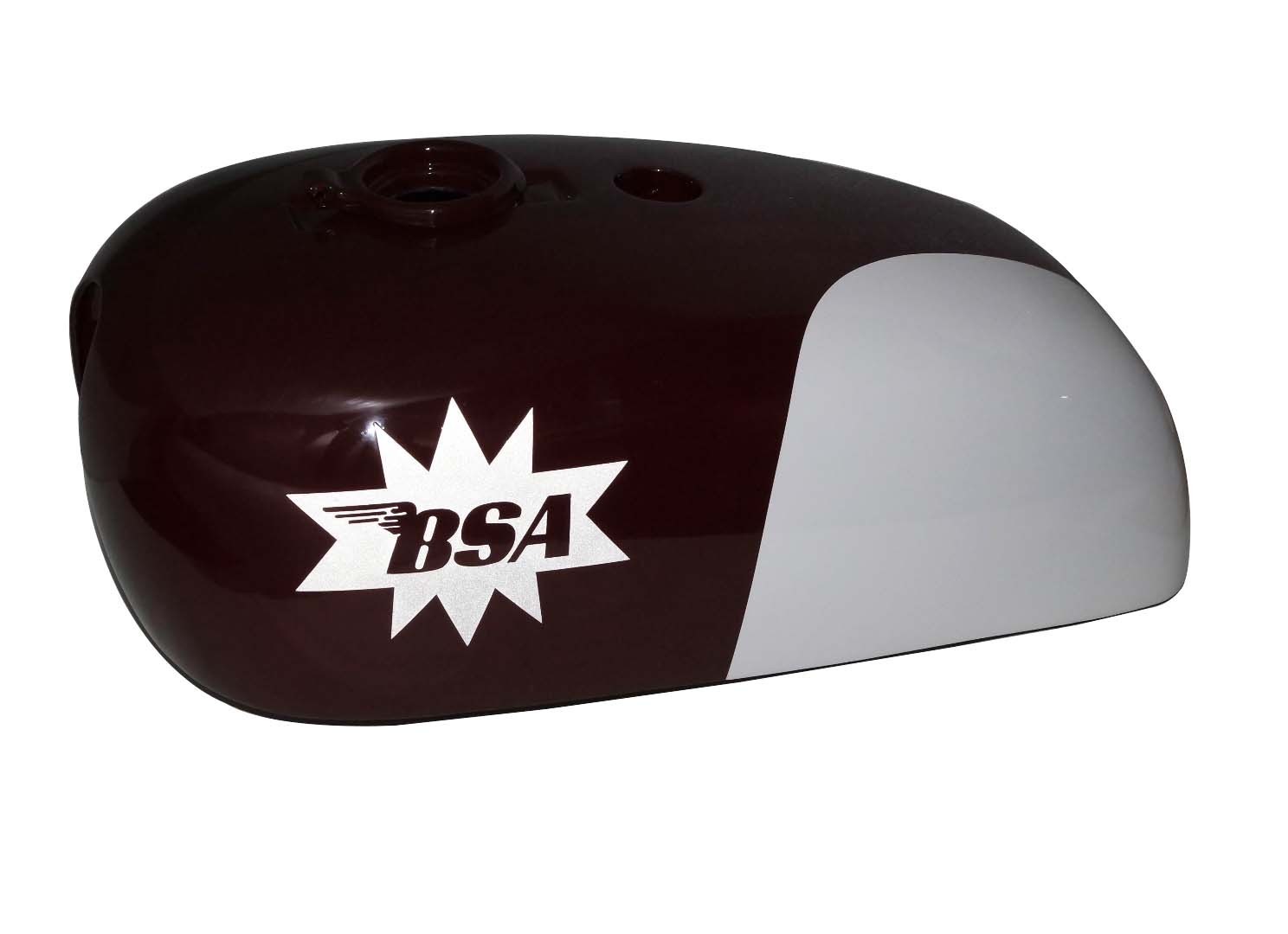 BSA Petrol Fuel Tank White & Cherry Painted A65HA A65-25PH Spitfire Hornet  