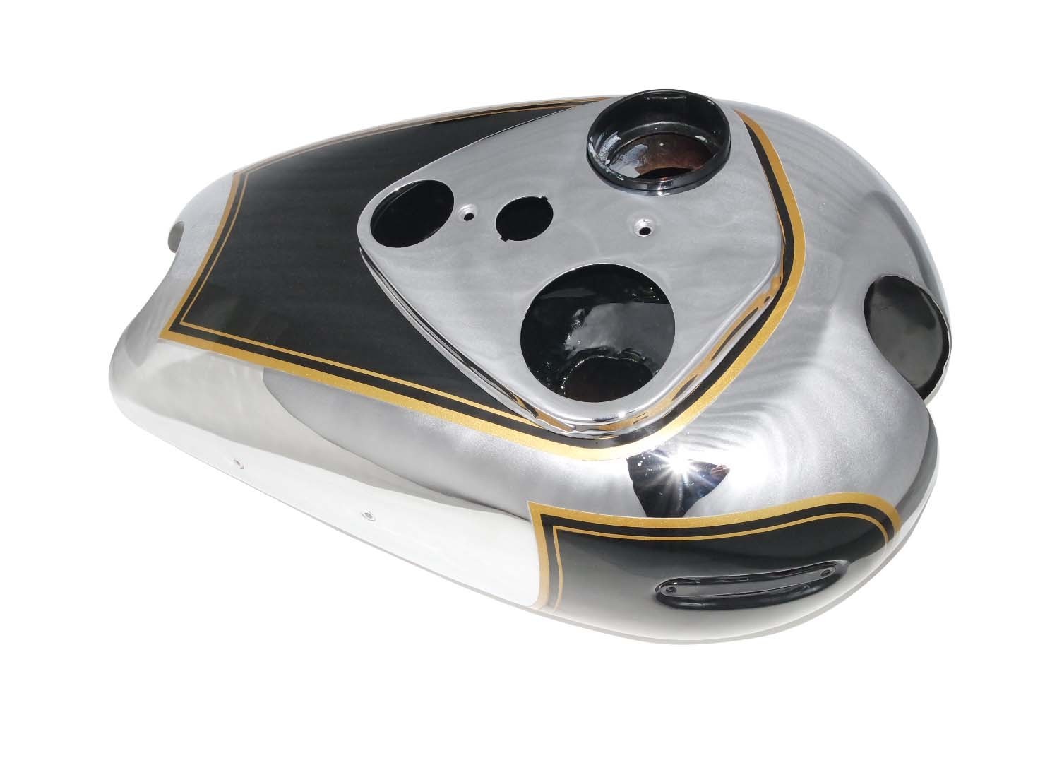 Ariel Square Four 4F Red Hunter Petrol Gas Fuel Tank Black Painted Chrome 