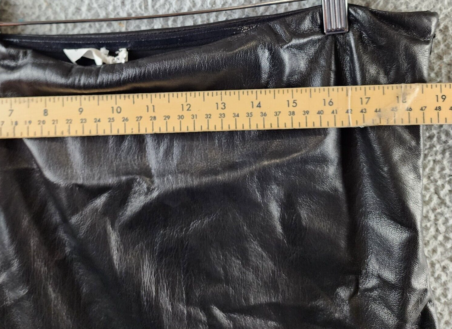 Good American Faux Leather Tube Mini Dress Women's 6 Black Side Zip Closure - Picture 5 of 13