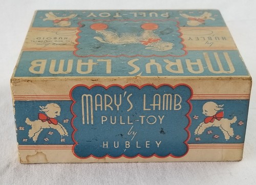Vintage Hubley Marys Lamb Pull Toy BOX ONLY very rare cardboard nice box