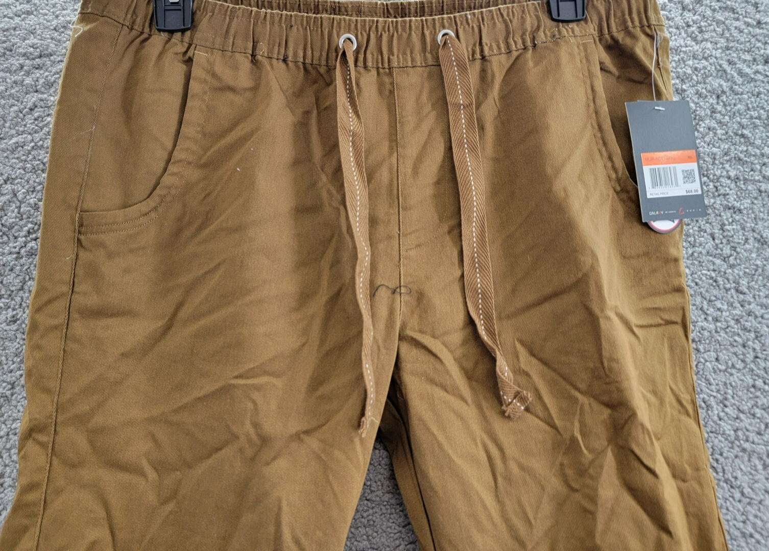 Galaxy By Harvic Basic Stretch Twill Joggers Men's XL Timber Drawstring Waist - Picture 3 of 15