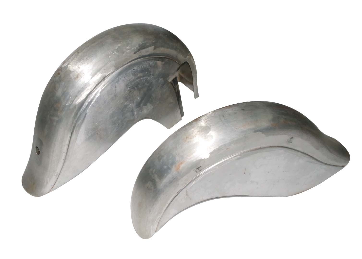 Vintage Indian Chief  Civilian Plunger Front & Rear Raw Mudguard Fender Set 