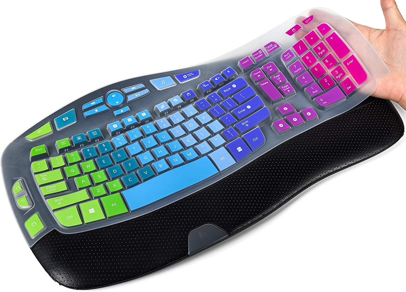 Colorful Keyboard Cover Compatible with Logitech K350 MK550 MK570 Wireless Wave✅