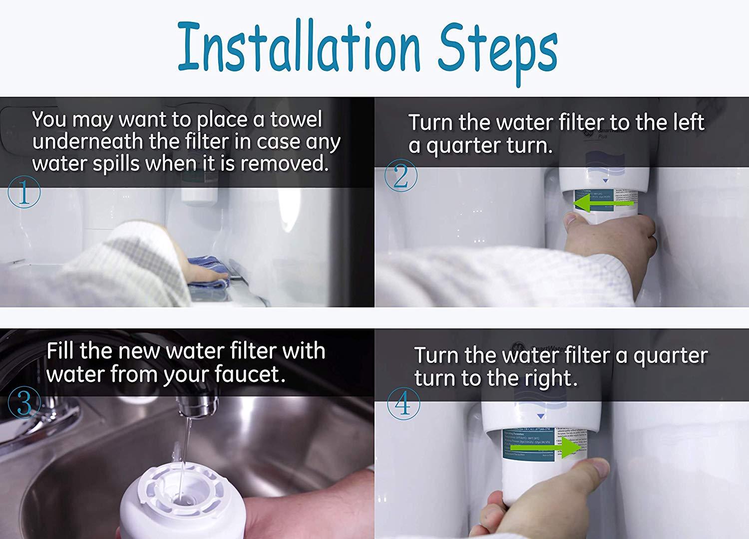 Refrigerator water filter Compatible with GE GSHS6HGDBCSS (3 Pack) FRESHIPPING