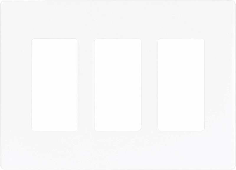 EATON 9523WS Aspire 9523 Decorative Mid Size Screw less Wall Plate, 3 Gang 4-1/2