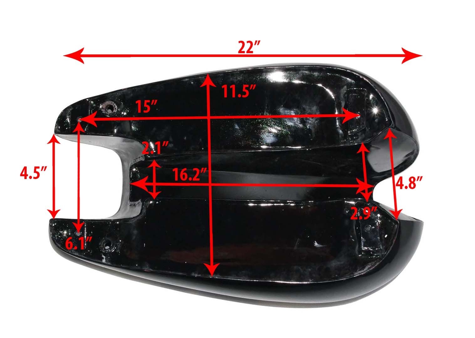 New Vintage Sunbeam S7 S8 Petrol Gas Fuel Tank Steel Black Painted 