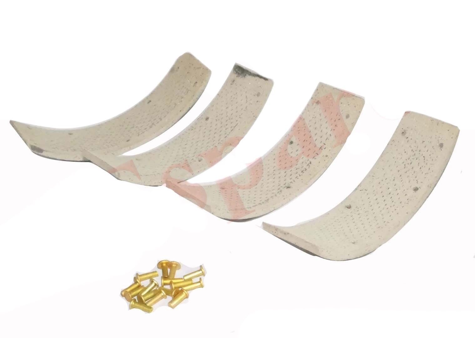 Front & rear Break Shoe Lining Set With Rivets Jawa Motorcycles 