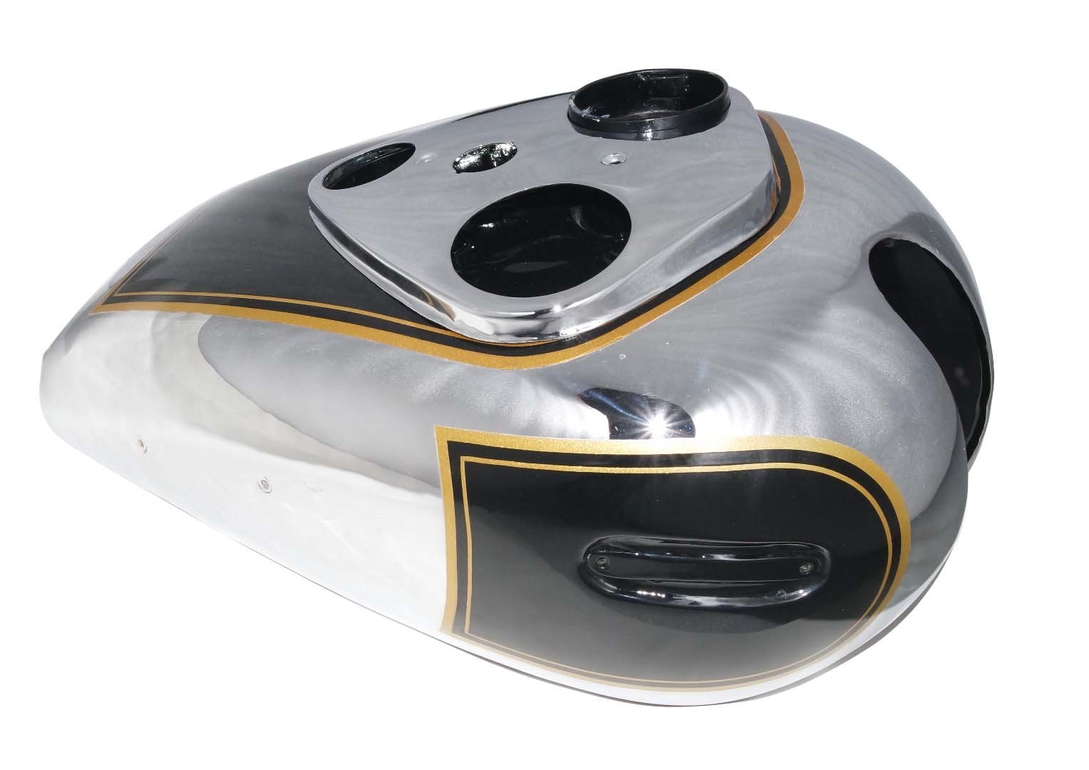 Ariel Square Four 4F Red Hunter Petrol Gas Fuel Tank Black Painted Chrome 