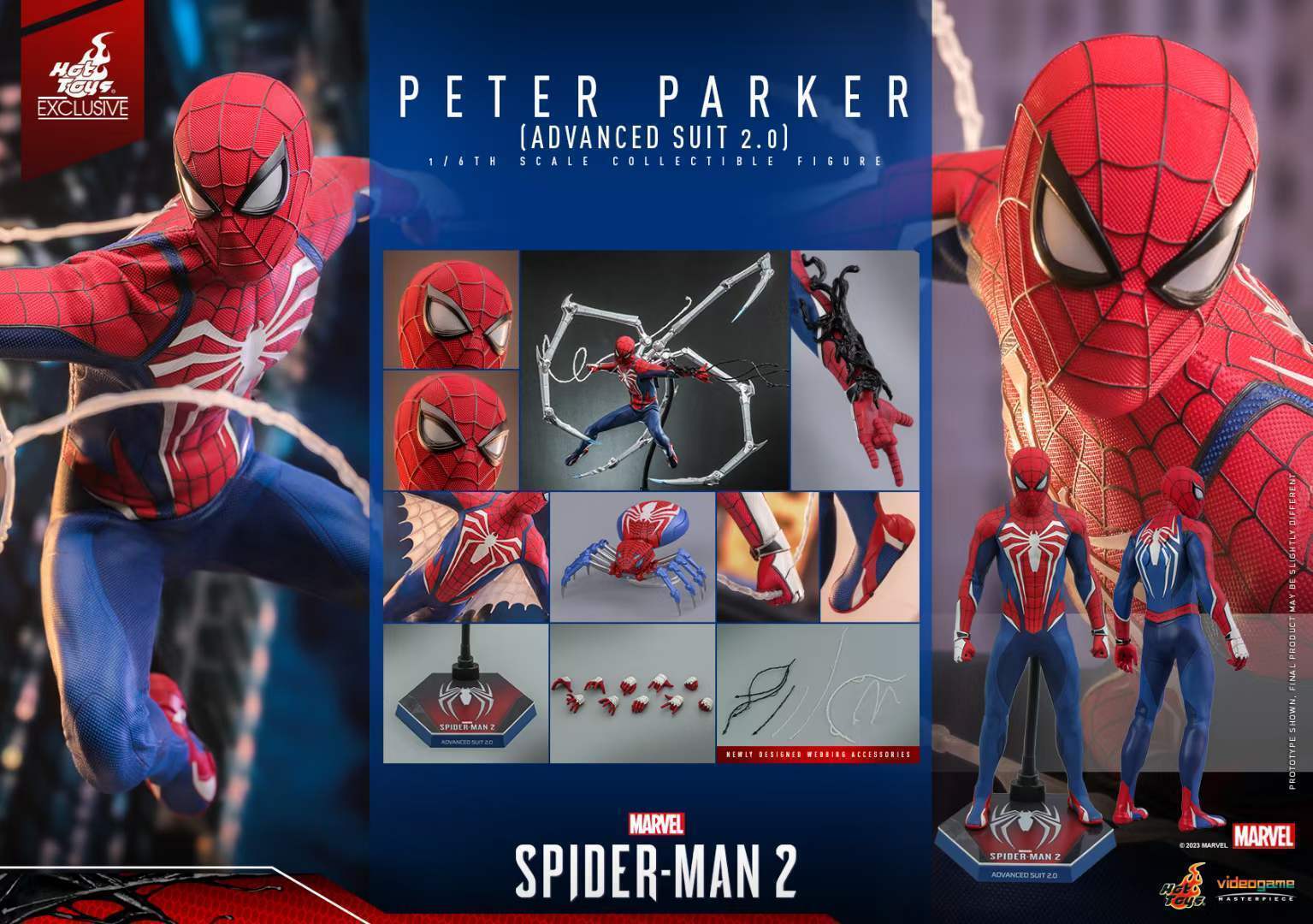 New Hot Toys VGM54 Marvel's Spider-Man 2 1/6 Peter Parker New Hot Toys VGM54 Marvel's Spider-Man 2 1/6 Peter Parker