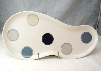 Noritake Ambience JAVA GRAPHITE 7998 Oval (Kidney Shape) Fluted Platter RARE