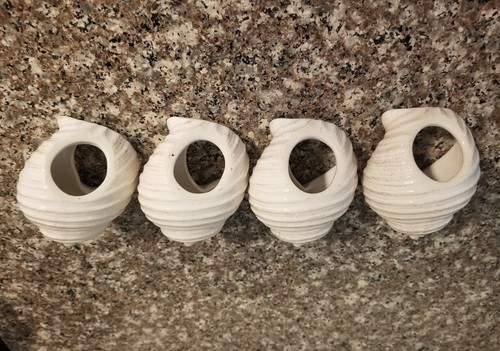 Set of Four 2006 Burton + Burton Sanibel Sands Sea Shell Lunch Napkin Holders