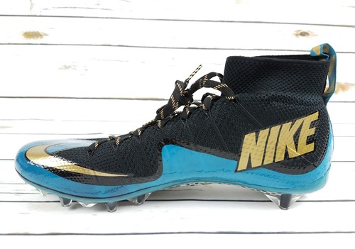Nike Football Cleats New Sz 15 Vapor Untouchable CUL8R Carbon V Black Teal Gold