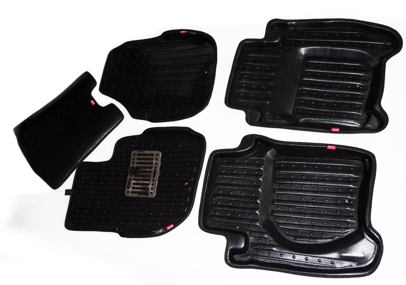 Car Interior Carpet Floor Mats Foot Mat Set Black 3D Mats For Honda Jazz  